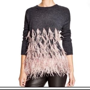 Elizabeth and James Ostrich feather sweater
